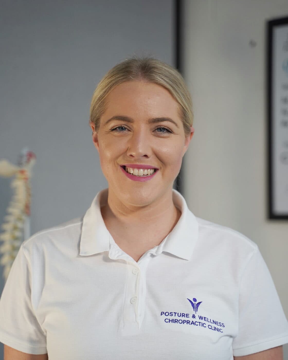 Bianca Downey, chiropractor, in the clinic.